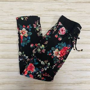 SOLD EUC Express Floral Joggers Small